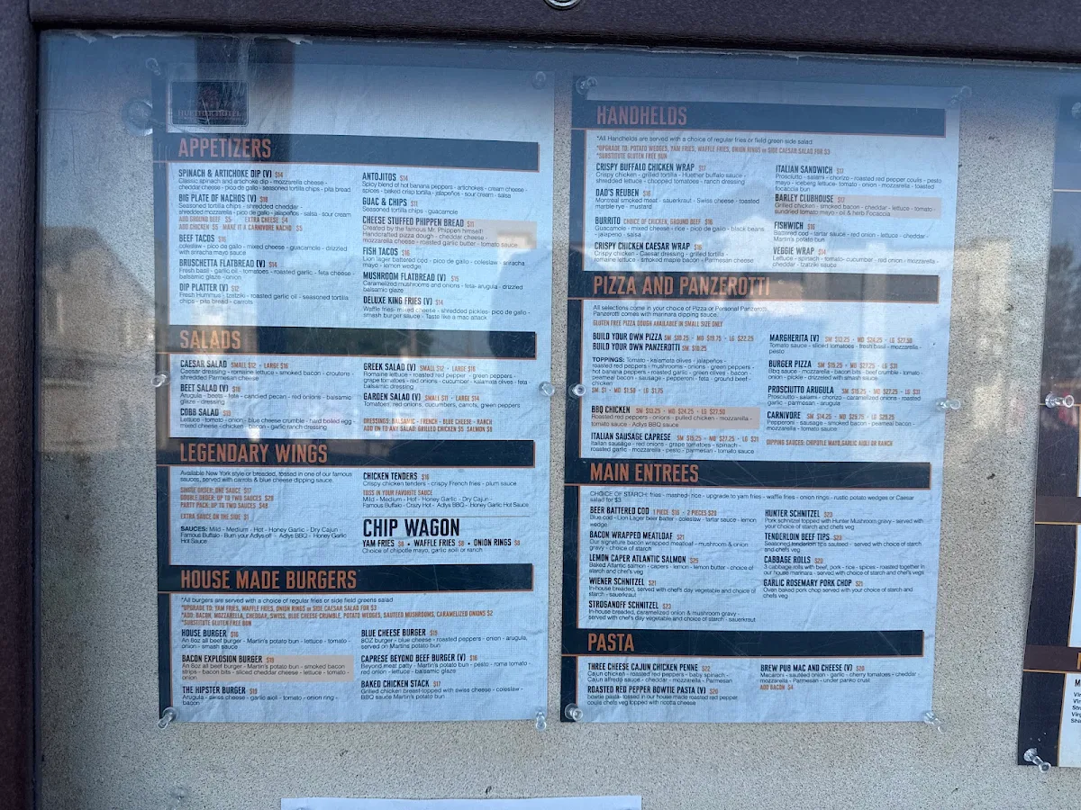 Menu, Huether Hotel