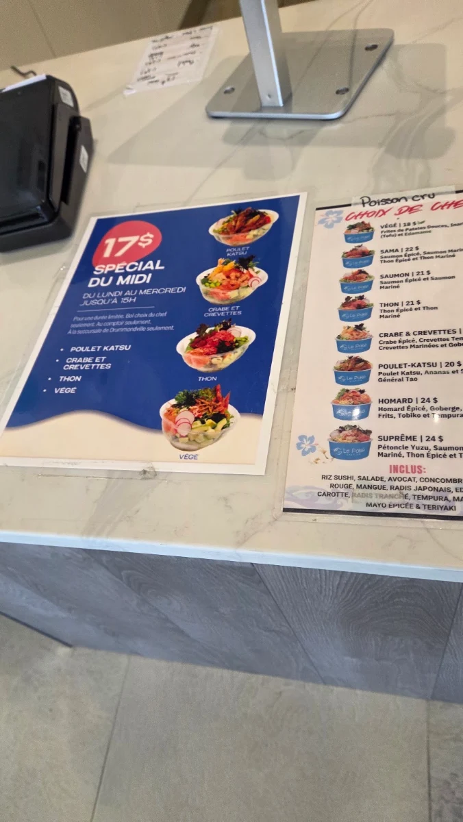 Menu, Le Poké Station Drummondville