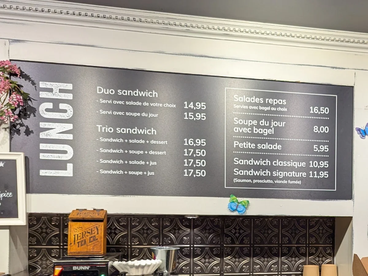 Menu, La Fabrique de Bagel Montreal
