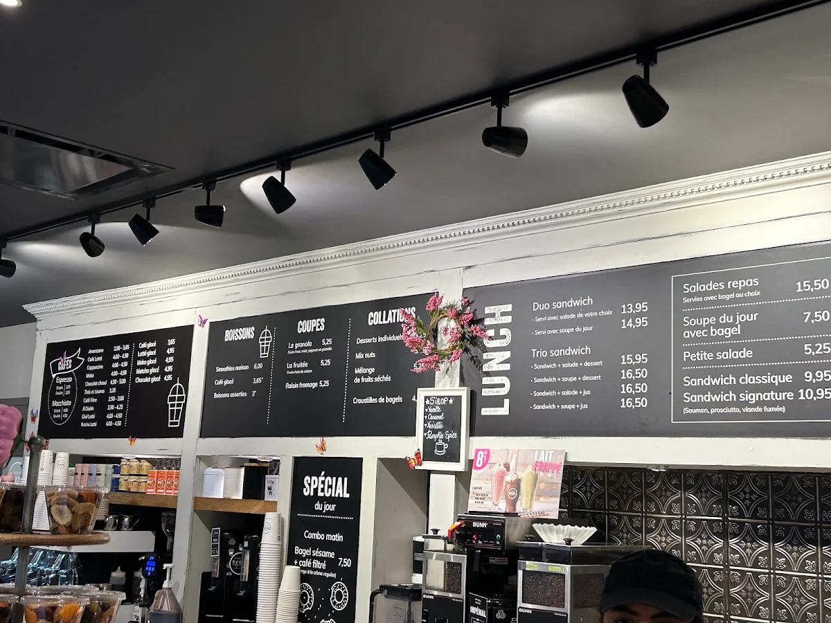 Menu, La Fabrique de Bagel Montreal