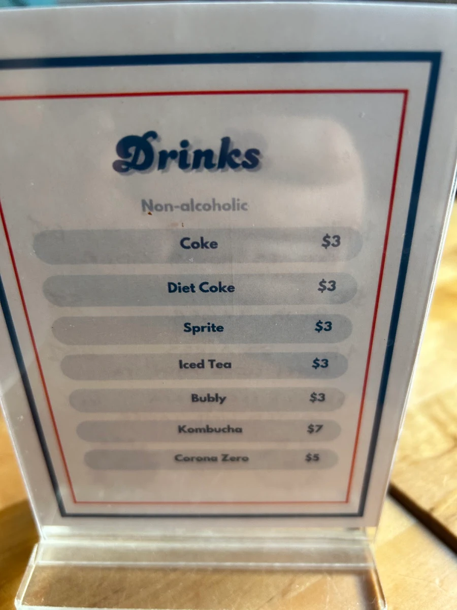 Menu, Boonies Pizza Comox