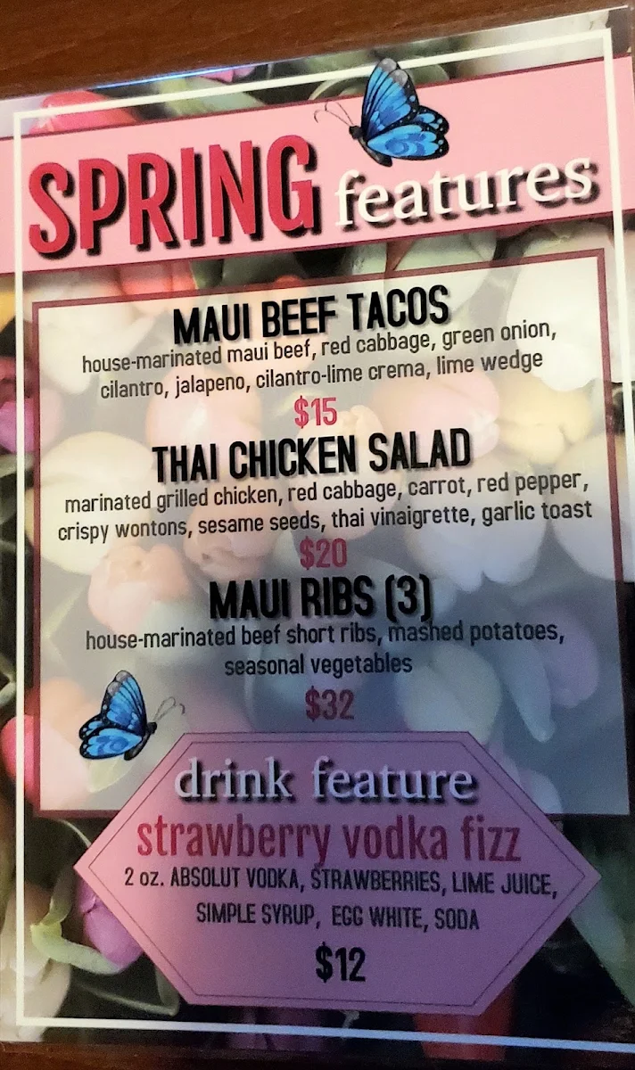 Menu, Fixx Urban Grill