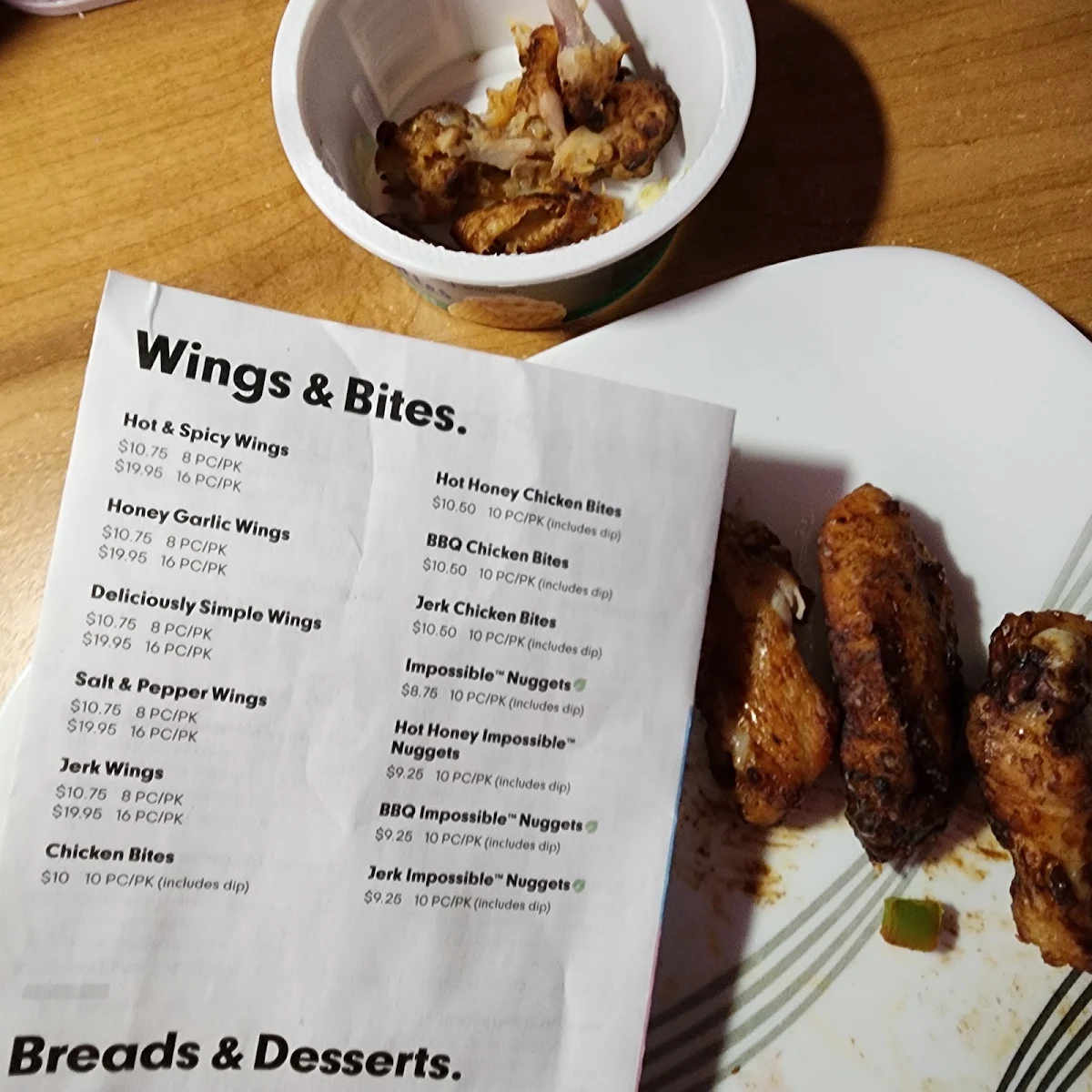 Menu, Panago Pizza