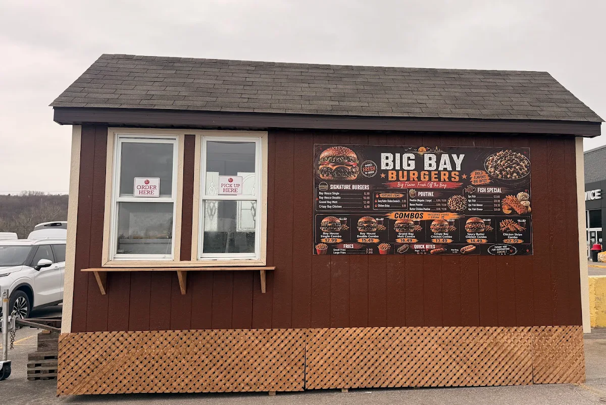 Menu, Big Bay burgers