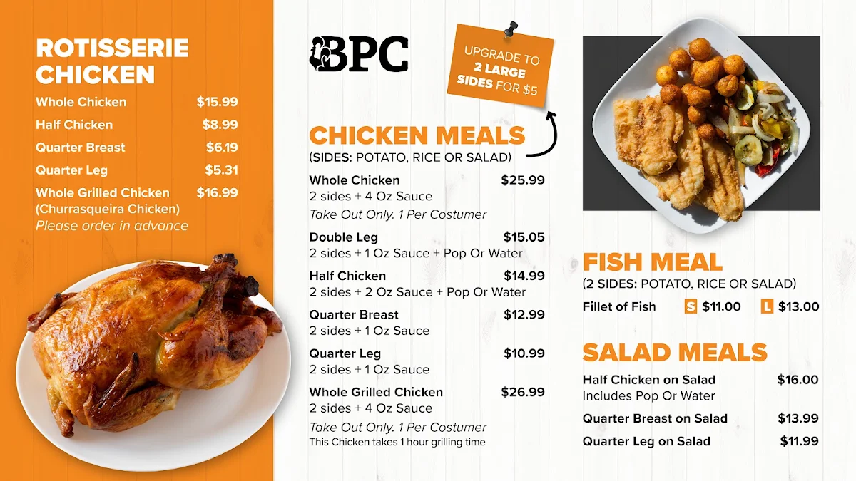 Menu, BPC CHICKEN