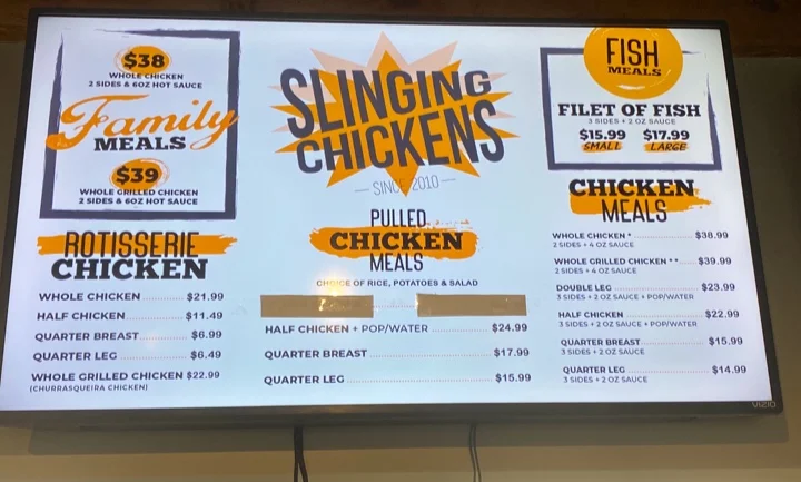 Menu, BPC CHICKEN