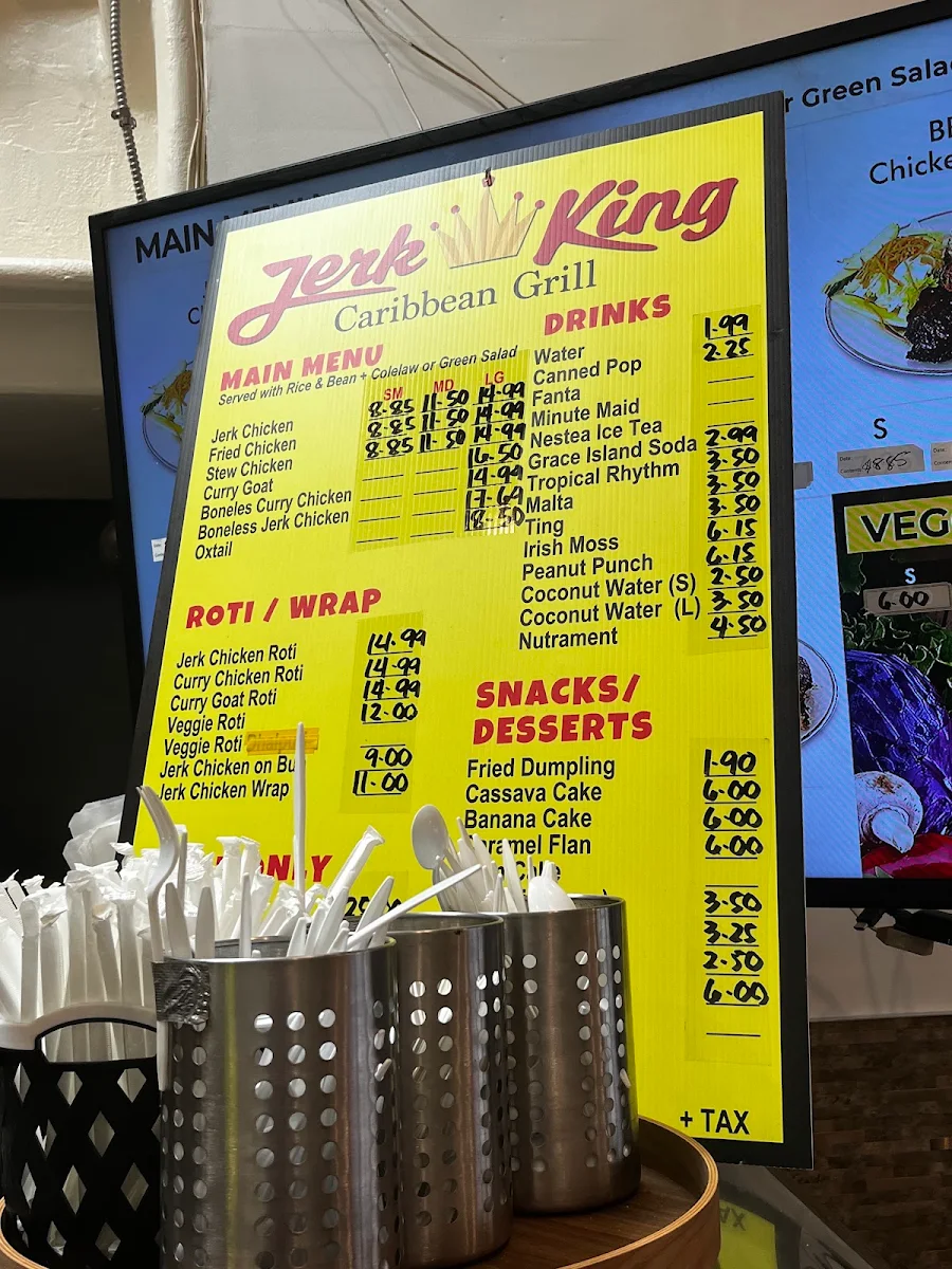 Menu, Jerk King