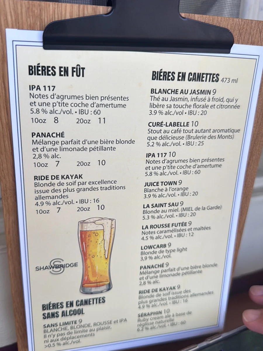 Menu, Le P’tit Théo