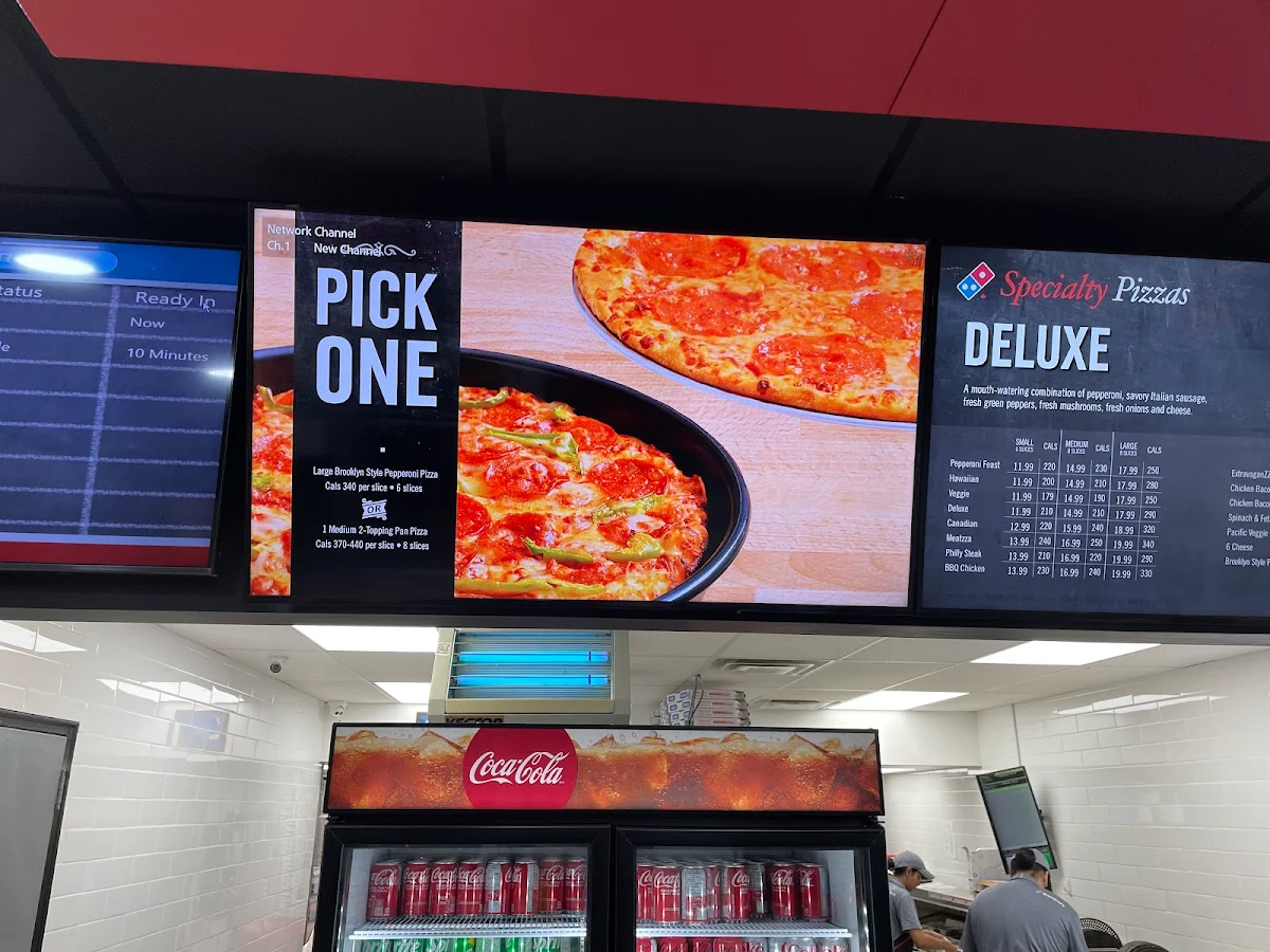 Menu, Domino's Pizza