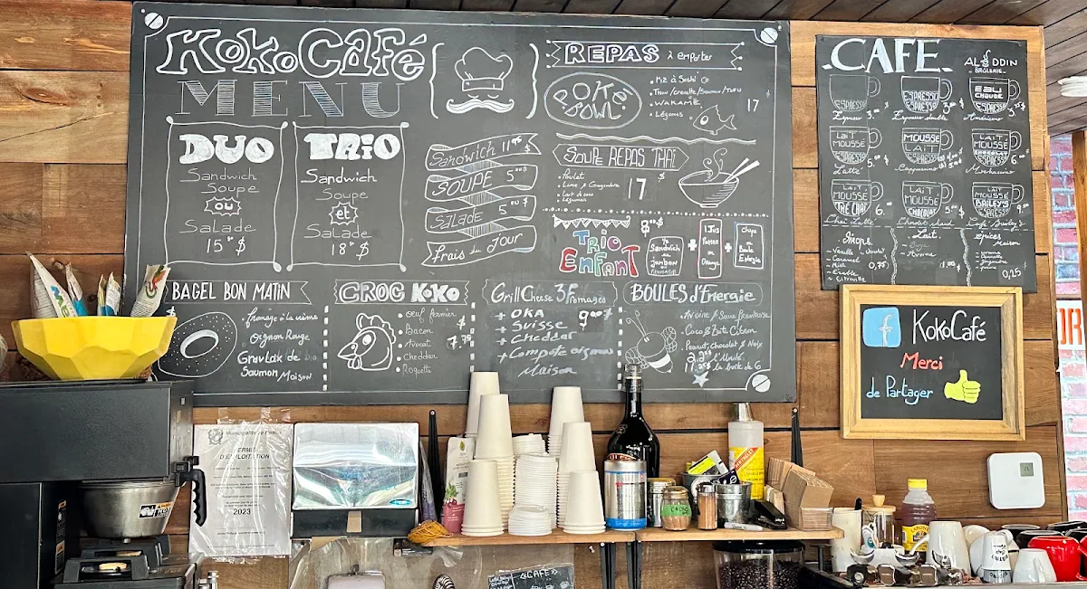 Menu, KoKo Café