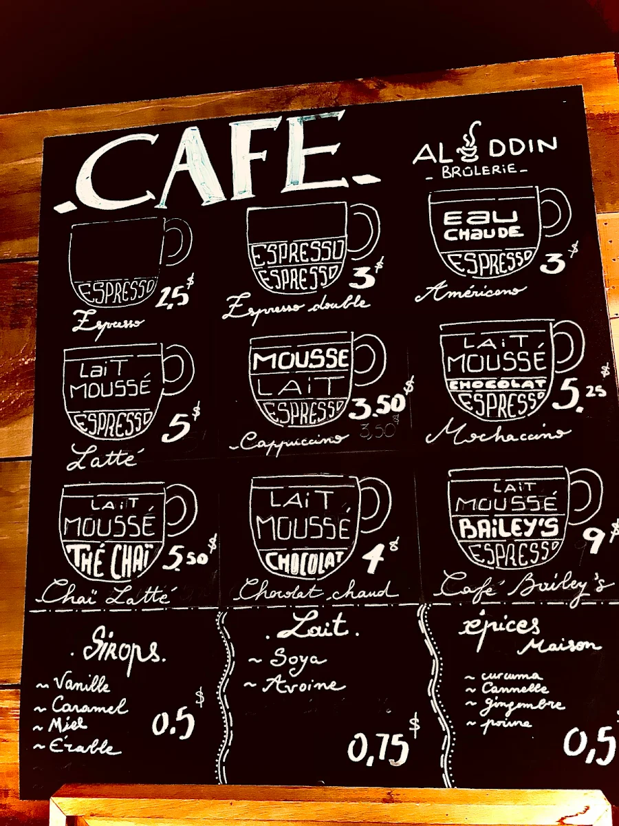 Menu, KoKo Café
