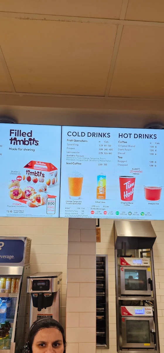Menu, Tim Hortons