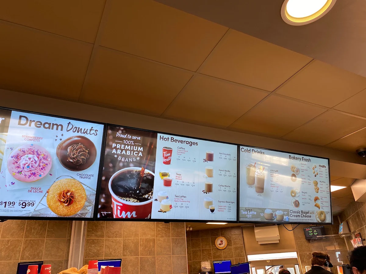 Menu, Tim Hortons