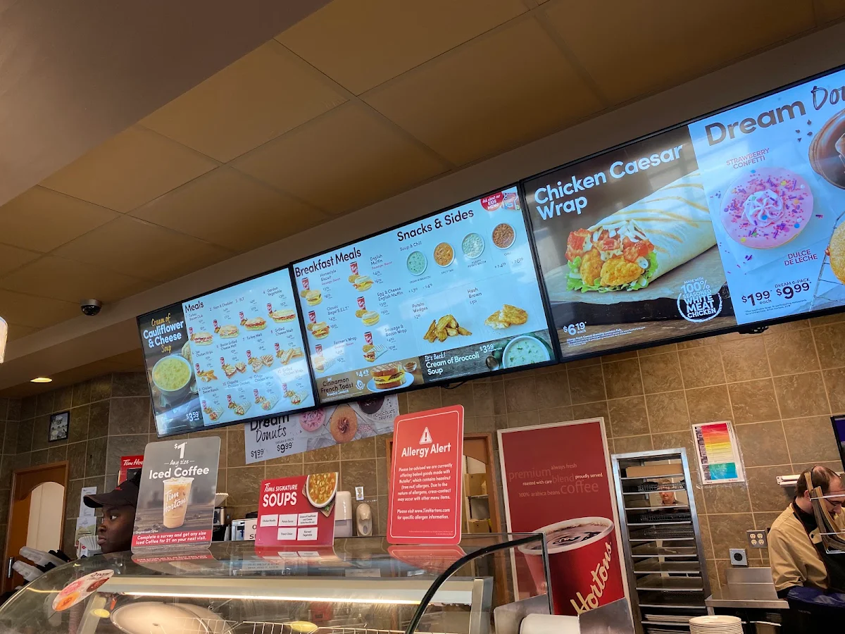 Menu, Tim Hortons