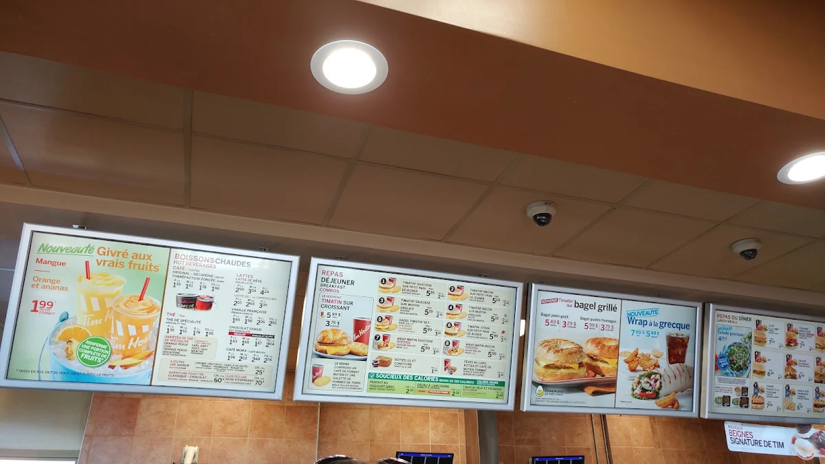 Menu, Tim Hortons