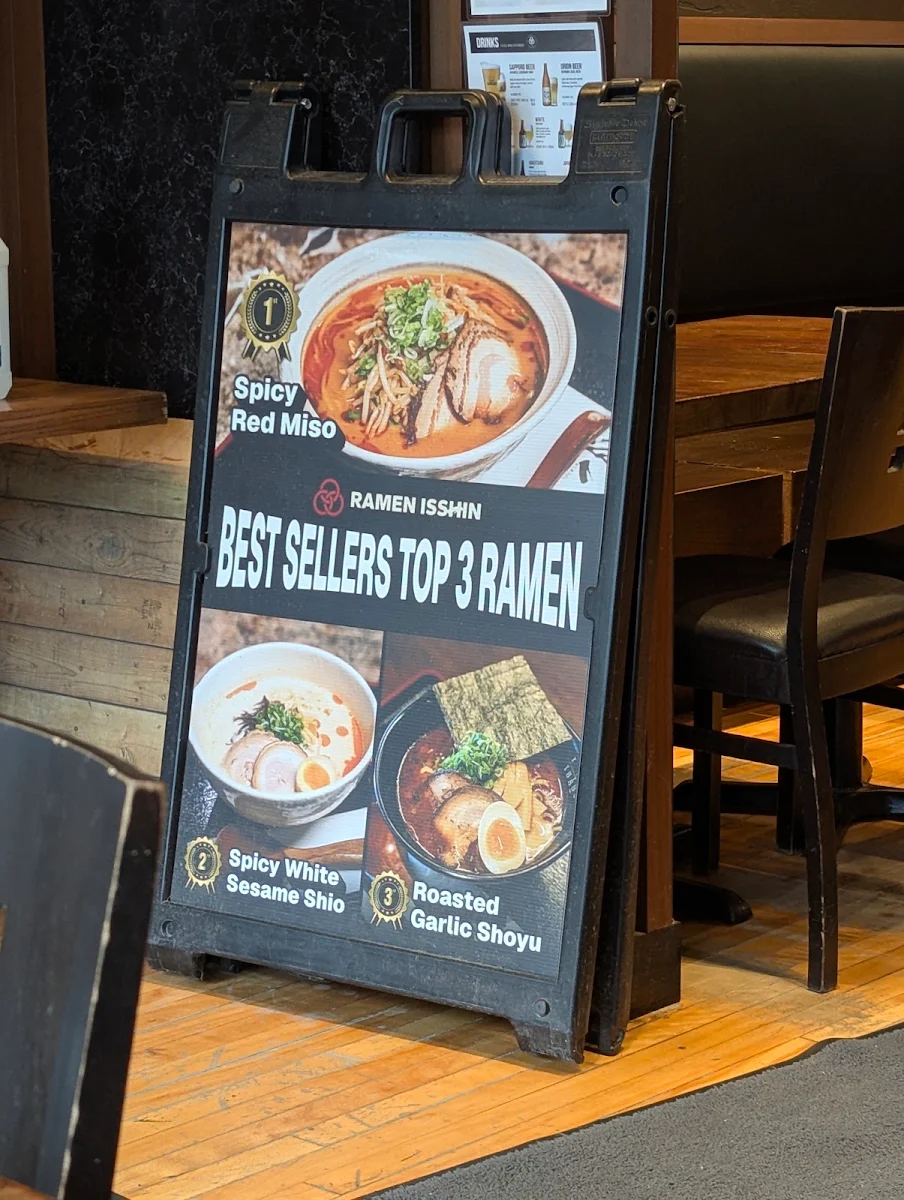Menu, Ramen Isshin