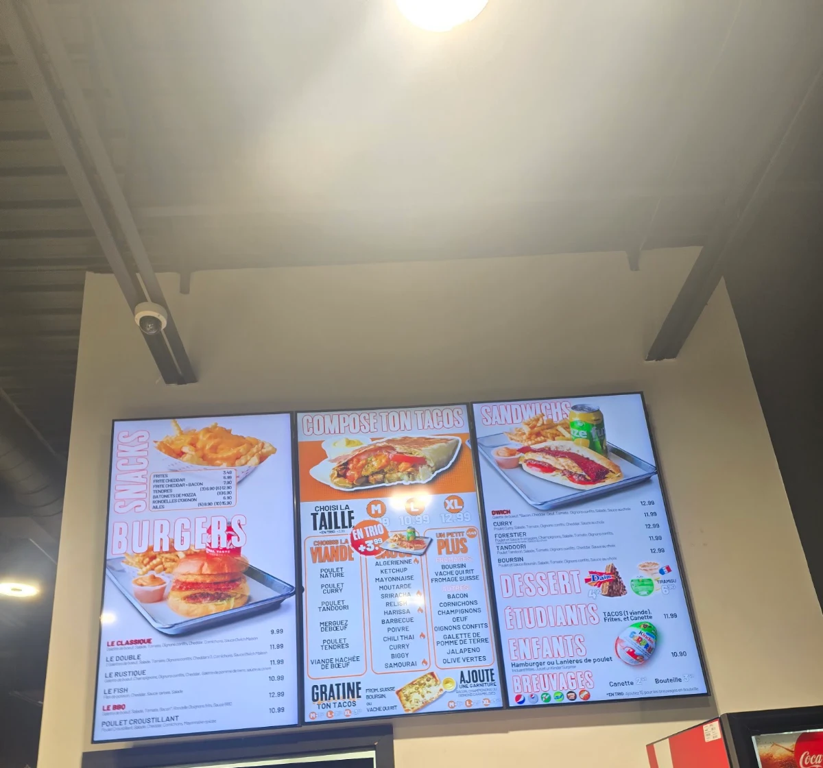 Menu, Sandwicherie Dwich
