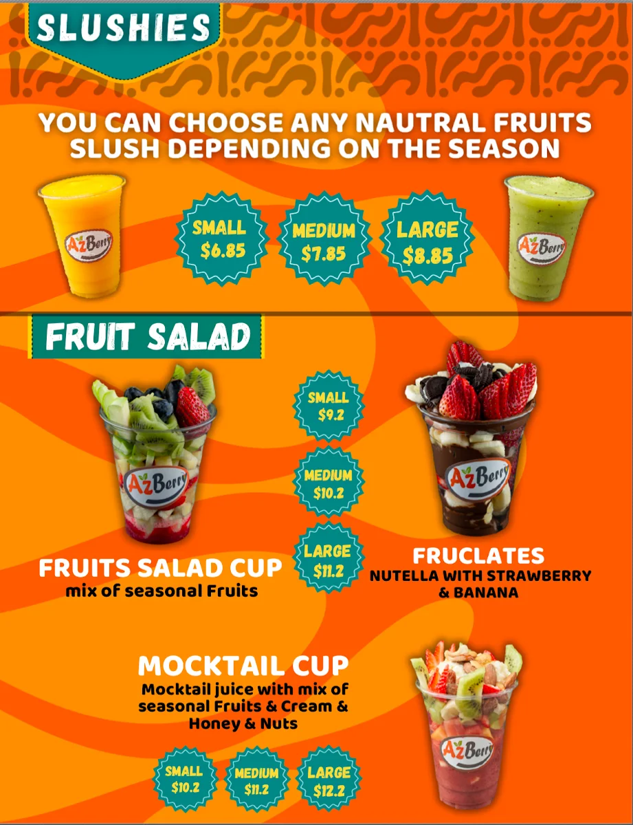 Menu, AzBerry ازبري