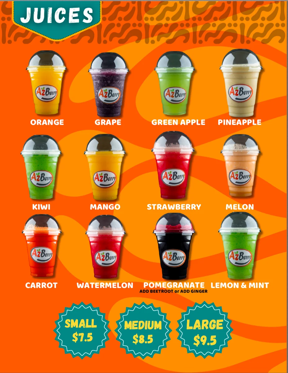 Menu, AzBerry ازبري
