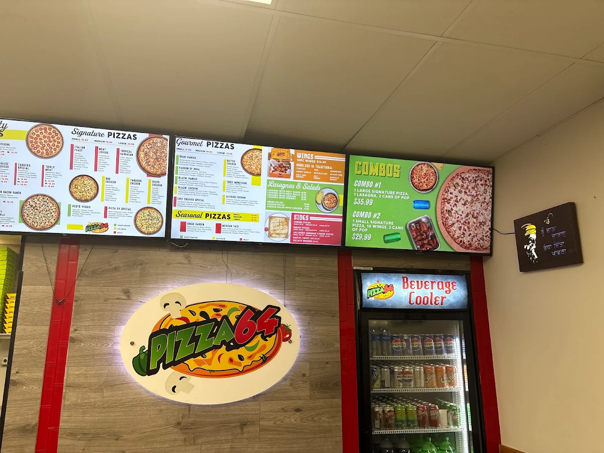 Menu, Pizza 64