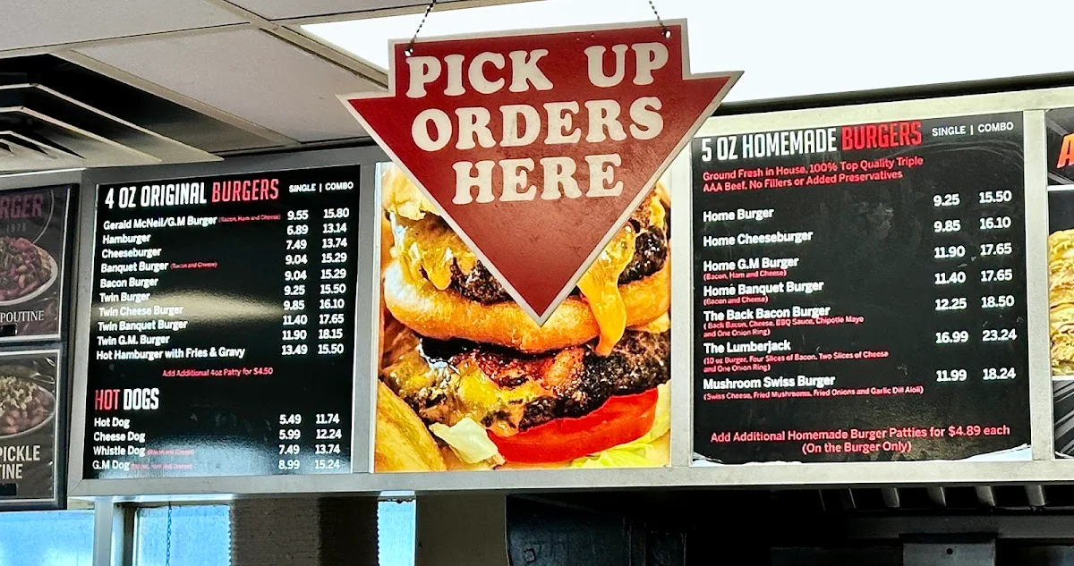 Menu, Mr Burger
