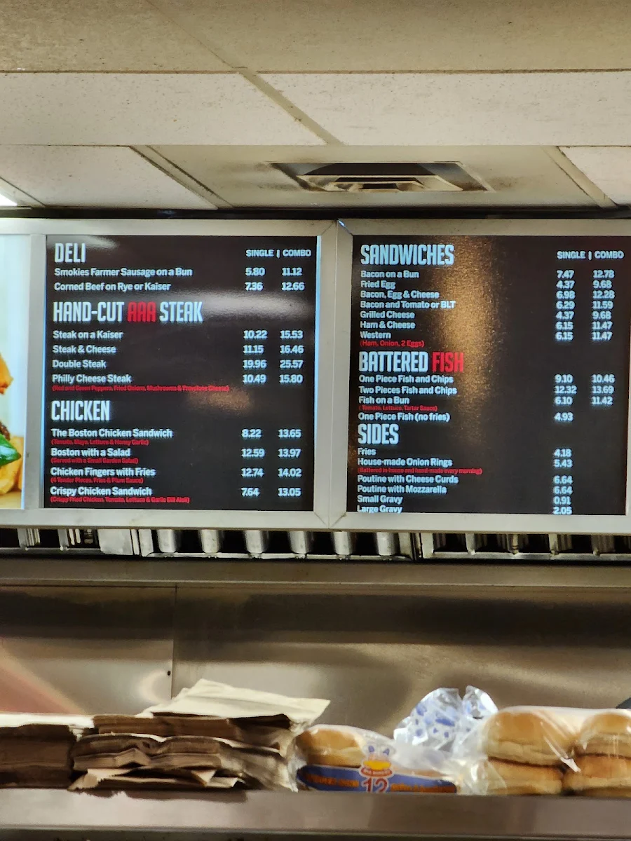 Menu, Mr Burger