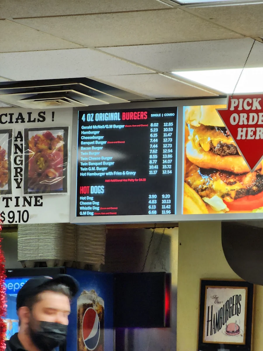 Menu, Mr Burger