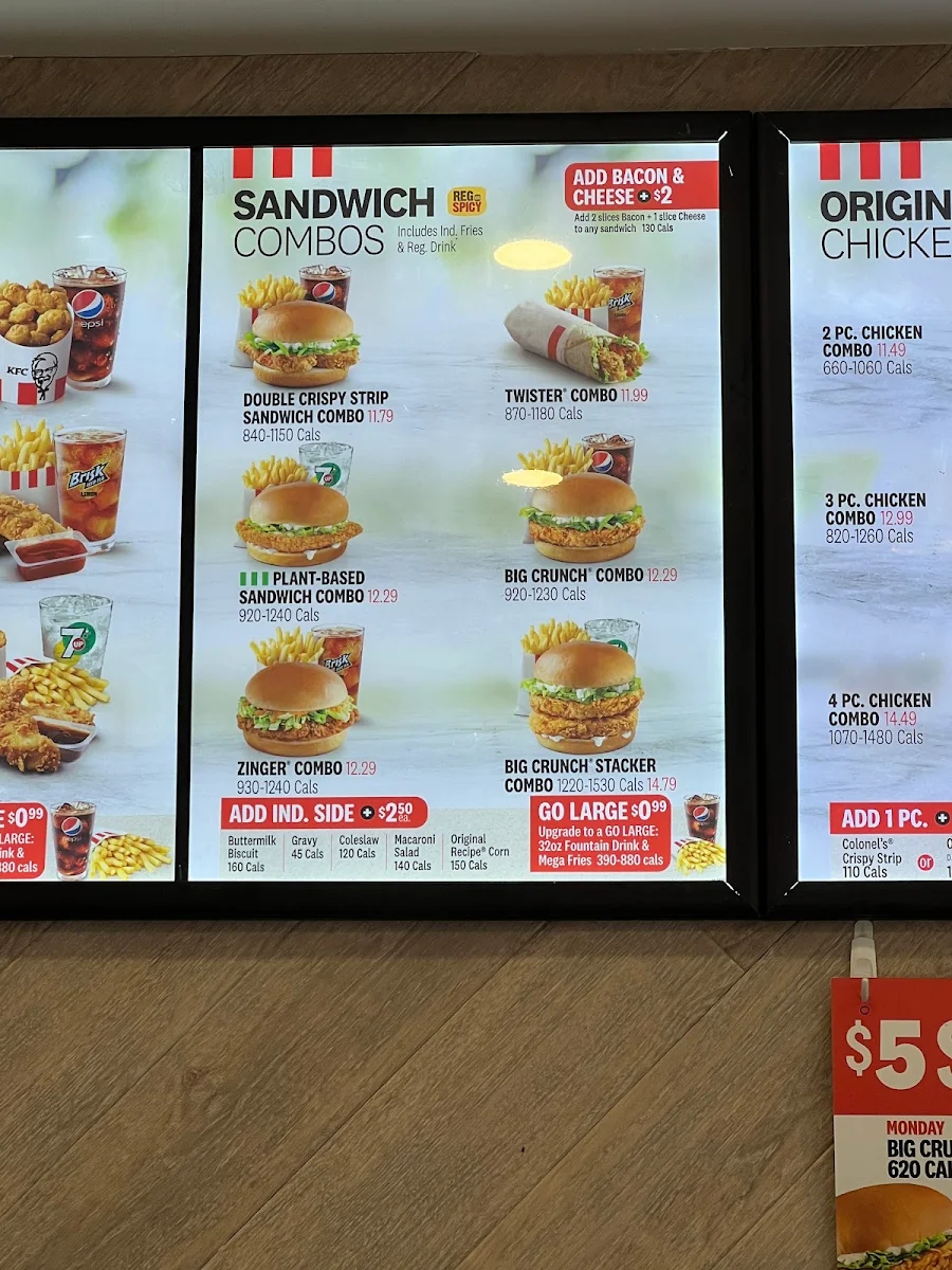 Menu, KFC