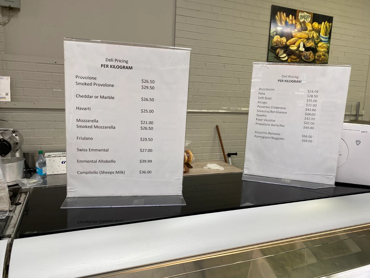 Menu, Nino D’Aversa Bakery