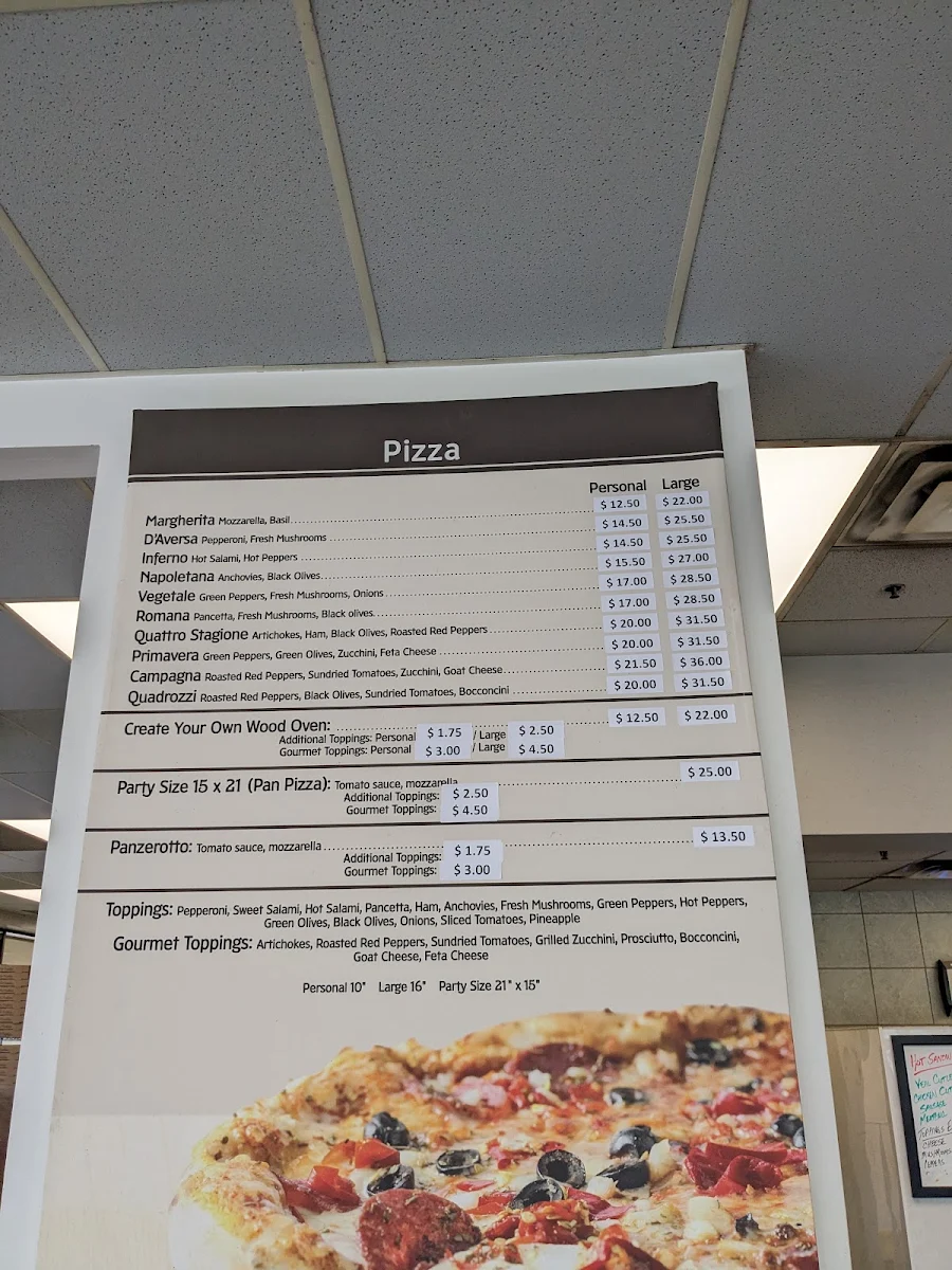 Menu, Nino D’Aversa Bakery