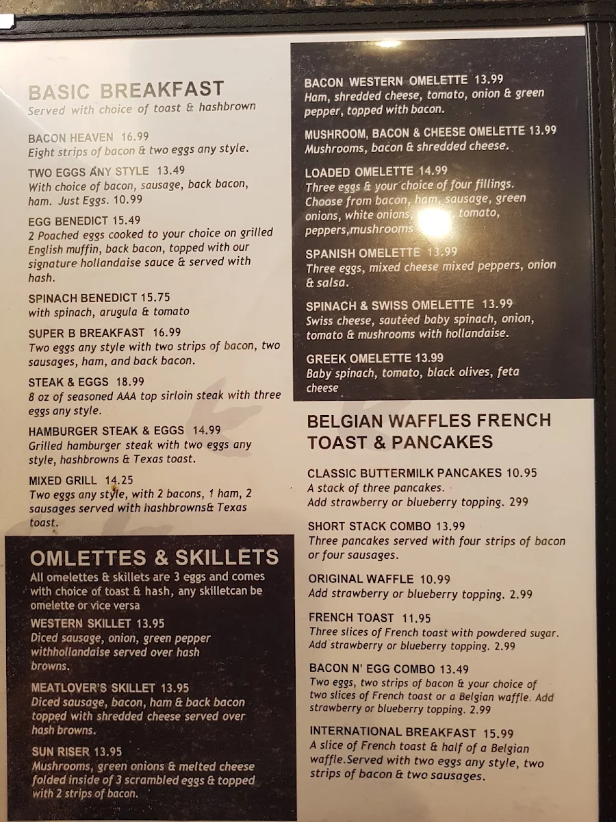 Menu, Yavis Family Restaurant & PropRoom Lounge