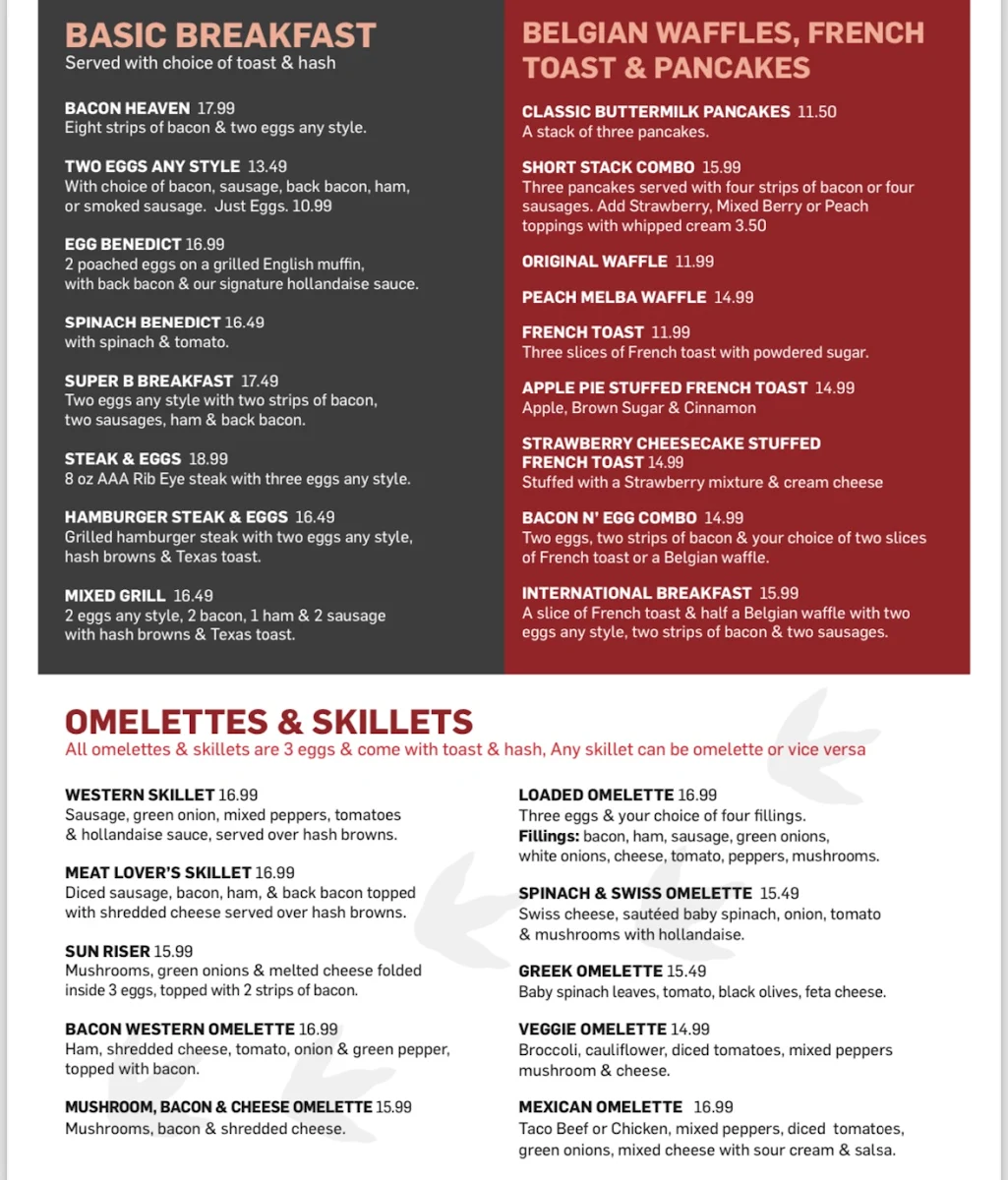 Menu, Yavis Family Restaurant & PropRoom Lounge