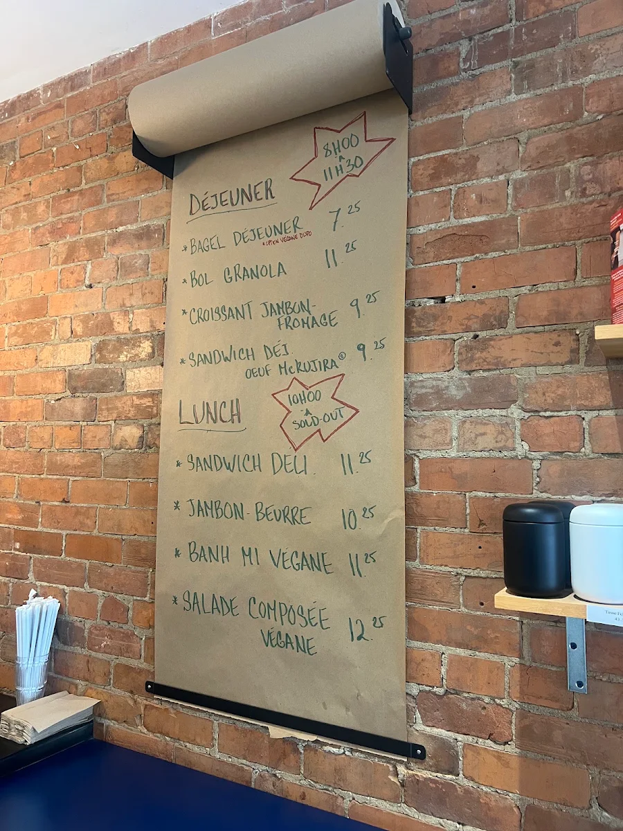 Menu, Café Kujira
