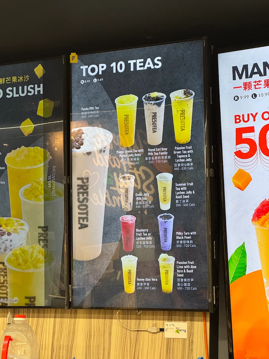 Menu, Presotea