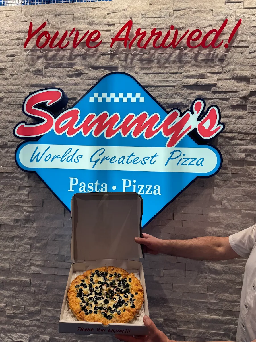 Menu, Sammy's Worlds Greatest Pizza