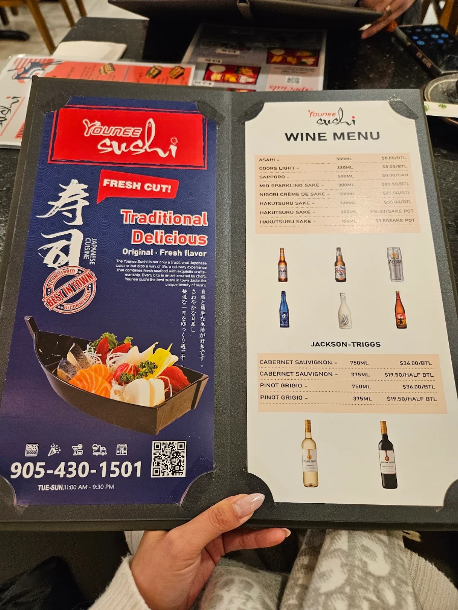 Menu, Younee Sushi