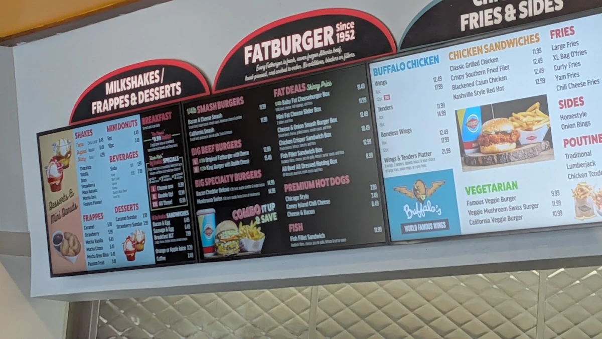 Menu, Fatburger