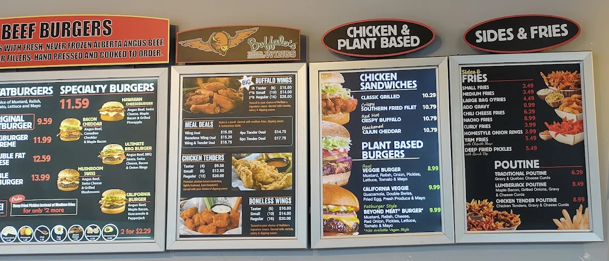 Menu, Fatburger