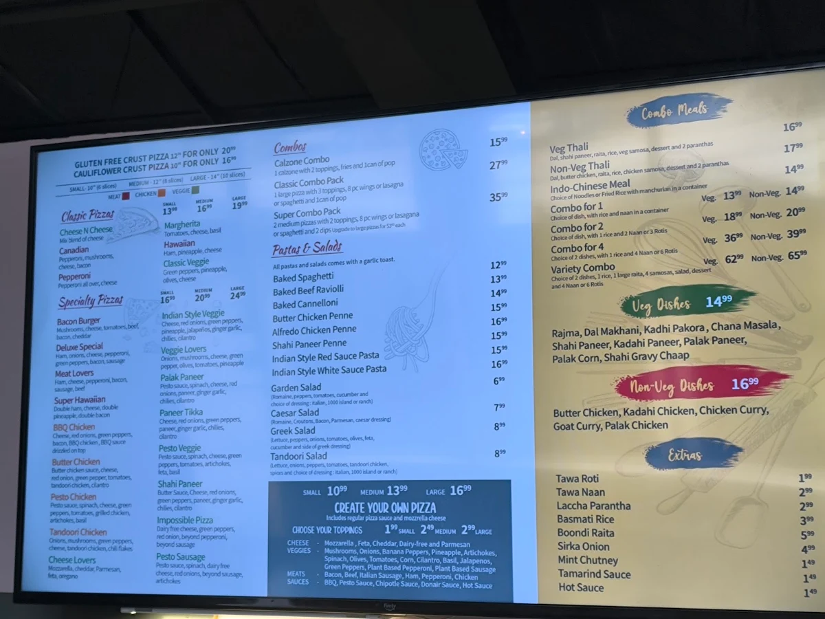 Menu, Samosa Place