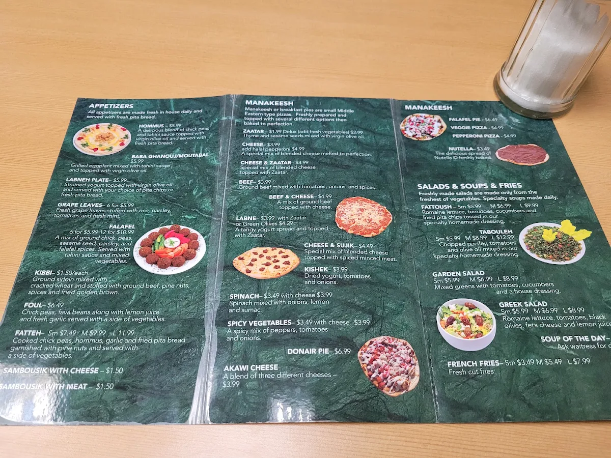 Menu, Zaatarz Bakery & Sweets - South