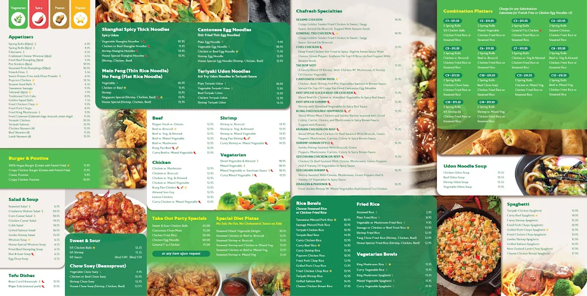 Menu, Chafresh 茶鲜茶语