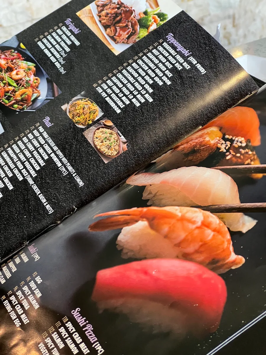 Menu, Fusion Sushi