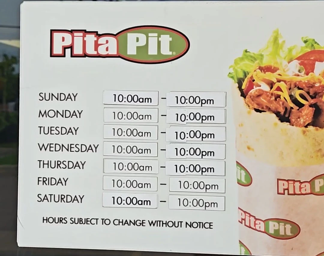 Menu, Pita Pit