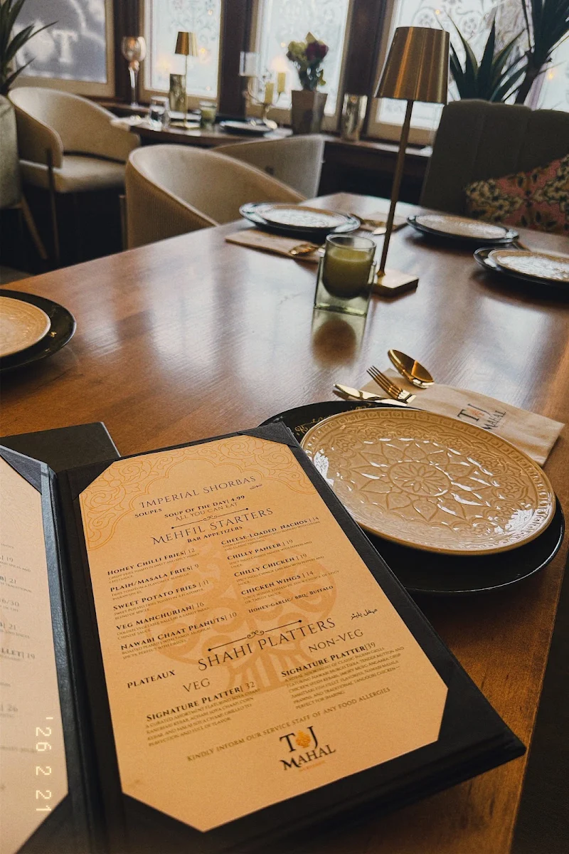 Menu, TAJ MAHAL HERITAGE