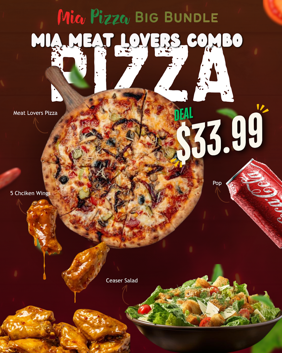 Menu, Mia Pizza