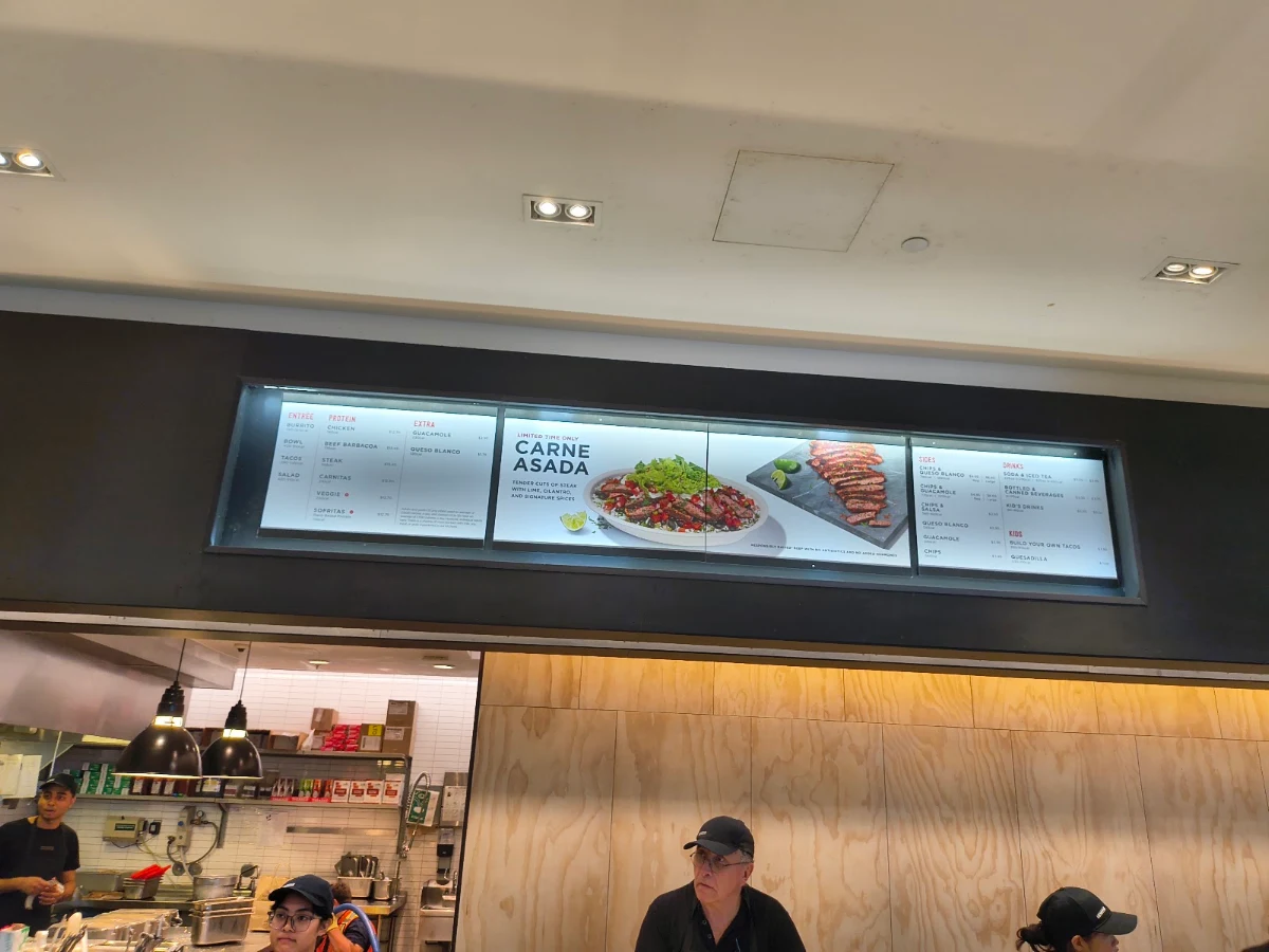 Menu, Chipotle Mexican Grill