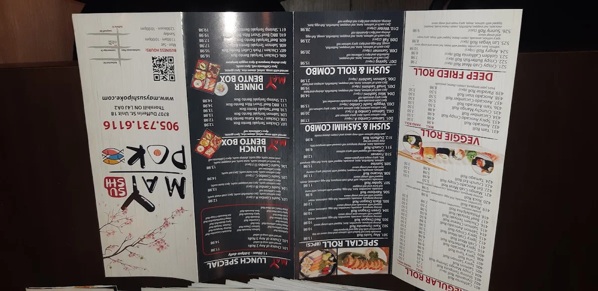 Menu, May Sushi & Poke