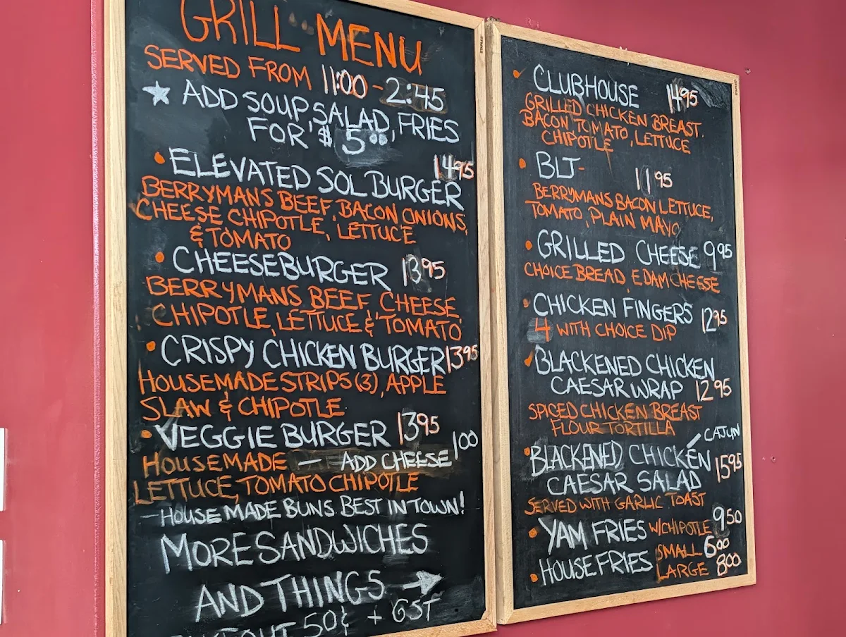 Menu, Sol Food Cafe Deli Catering
