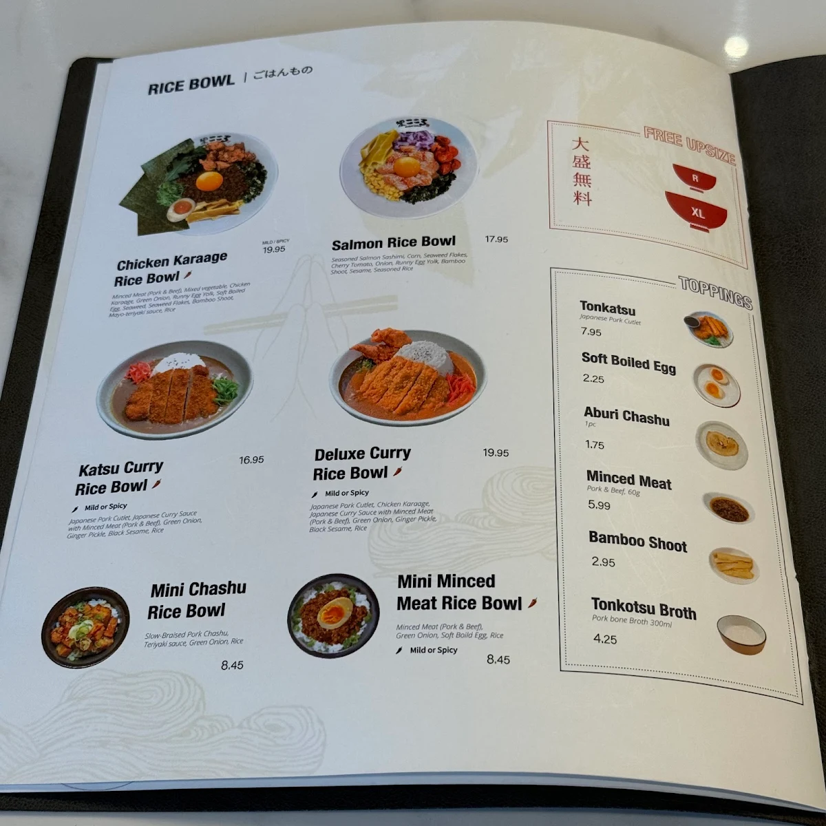 Menu, Kokoro Japanese Ramen House - Surrey