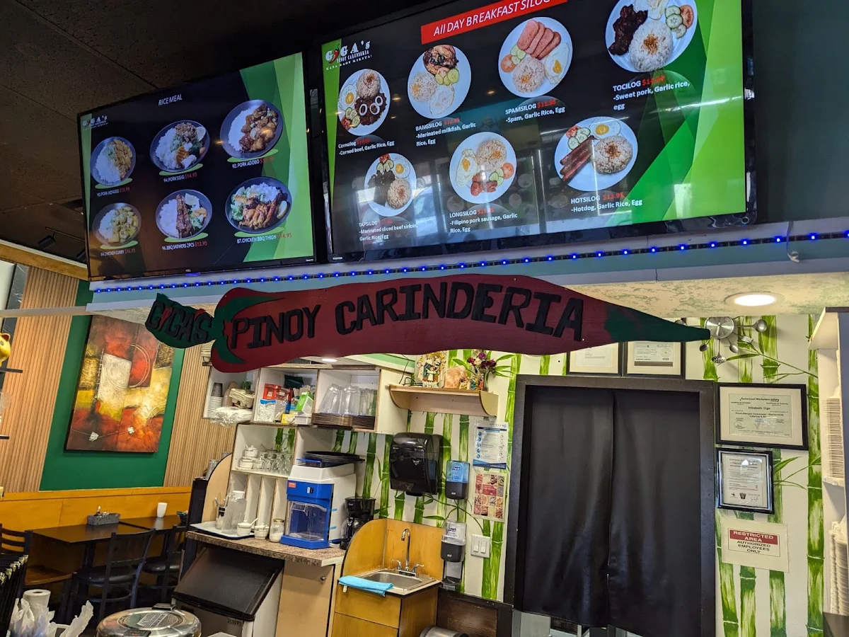 Menu, Giga's Pinoy Carinderia